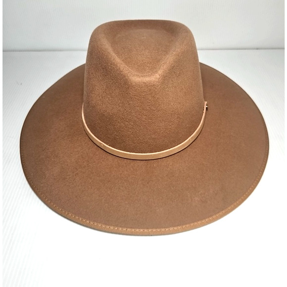WILL + BEAR Brown Wide Brim Fedora Hat Andy Oak Medium- Retail $127 - Picture 3 of 10